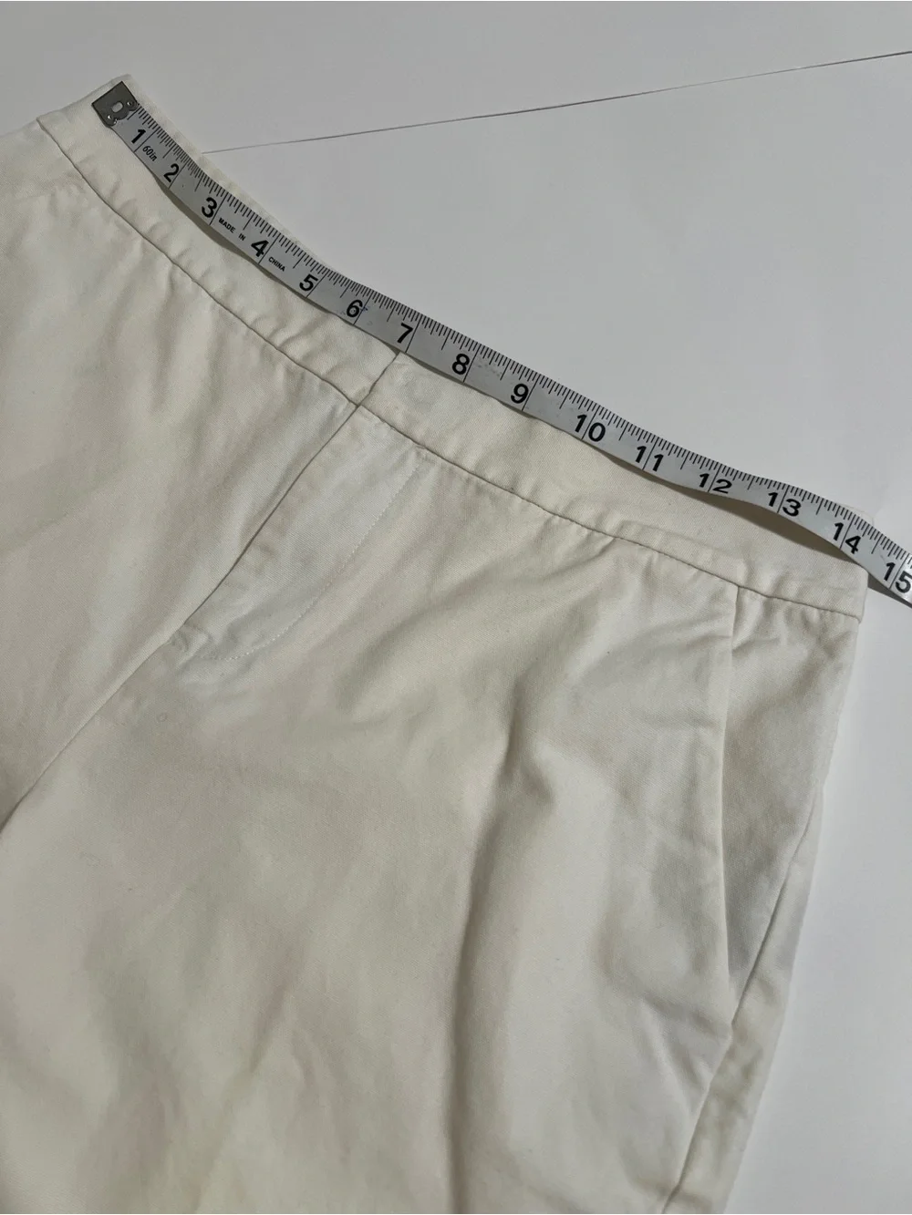 Lauren Ralph Lauren White Cotton Bermuda Knee Length Shorts Size 4
